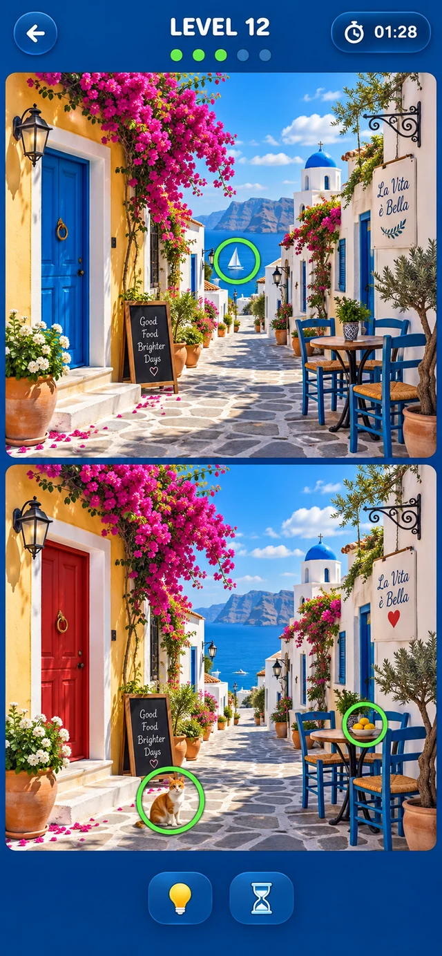 Find Differences: Spot the Difference gameplay showing two pictures to compare